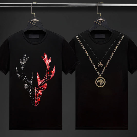 Pack Of 2 Luxury Cotton T-shirts (DEER+FLOCK)