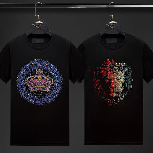 Pack Of 2 Luxury Cotton T-shirts (CROWN+LION)