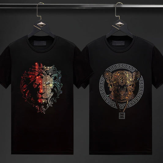 Pack Of 2 Luxury Cotton T-shirts (LION+TIGERLOCK)