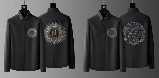 Pack Of 2 Black Luxury Cotton Shirts (NCIRCLE+EMPRESS)