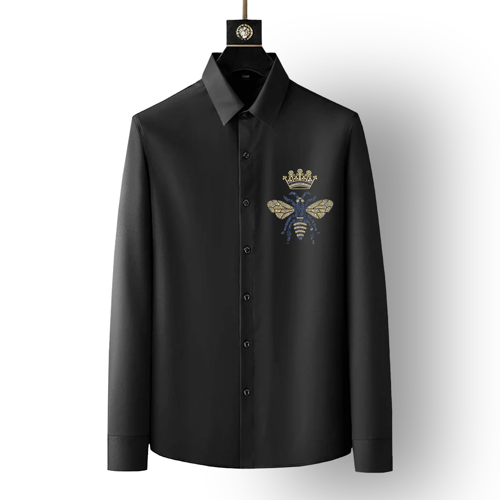 Men's Black Luxury Cotton Shirts (S8)