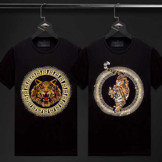 Pack Of 2 Luxury Cotton T-shirts (TIGER3+TIGER4)
