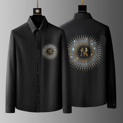 Pack Of 2 Black Luxury Cotton Shirts (SKULL+NCIRCLE)