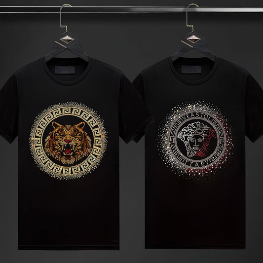 Pack Of 2 Luxury Cotton T-shirts (TIGER3+RULER)