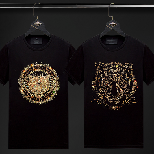 Pack Of 2 Luxury Cotton T-shirts (TIGER 2+TIGER 1)