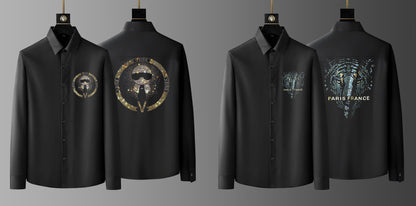 Pack Of 2 Black Luxury Cotton Shirts (TIE+ PARIS)