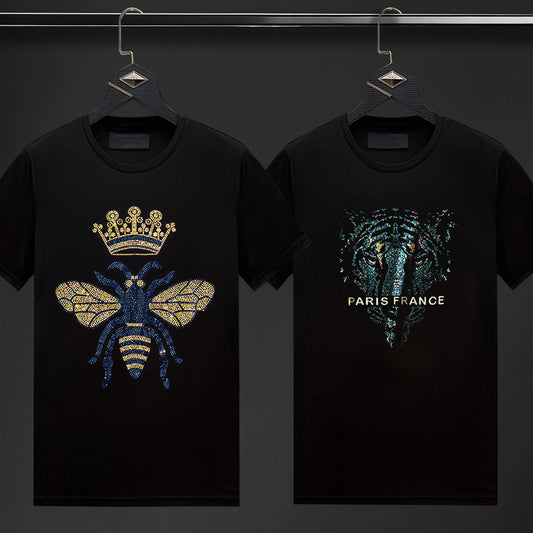 Pack Of 2 Luxury Cotton T-shirts (BUTTERFLY+PARIS)