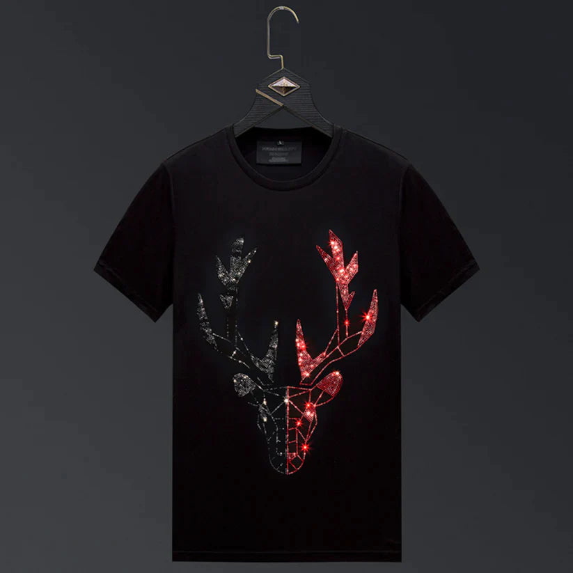 Pack Of 2 Luxury Cotton T-shirts (LION+DEER)