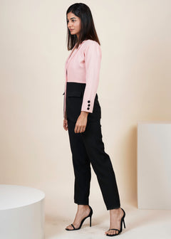 DUAL PEACH BLAZER WITH PANT CO-ORD SET