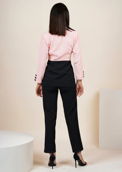 DUAL PEACH BLAZER WITH PANT CO-ORD SET