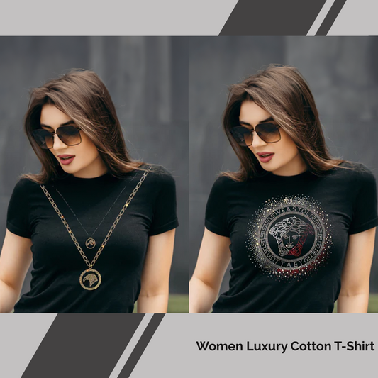 Pack of 2 Women's Luxury Cotton T-Shirts (FLOCK+RULER)