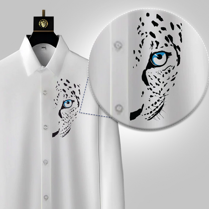 Luxury Design White Printed Cotton Shirt (FMC - A3)