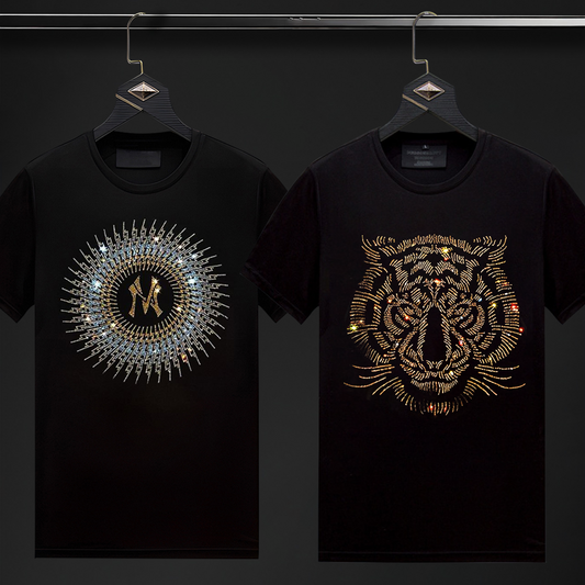 Pack Of 2 Luxury Cotton T-shirts (NCIRCLE+TIGER 1)