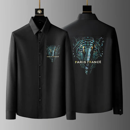 Pack Of 2 Black Luxury Cotton Shirts (DEER+PARIS)