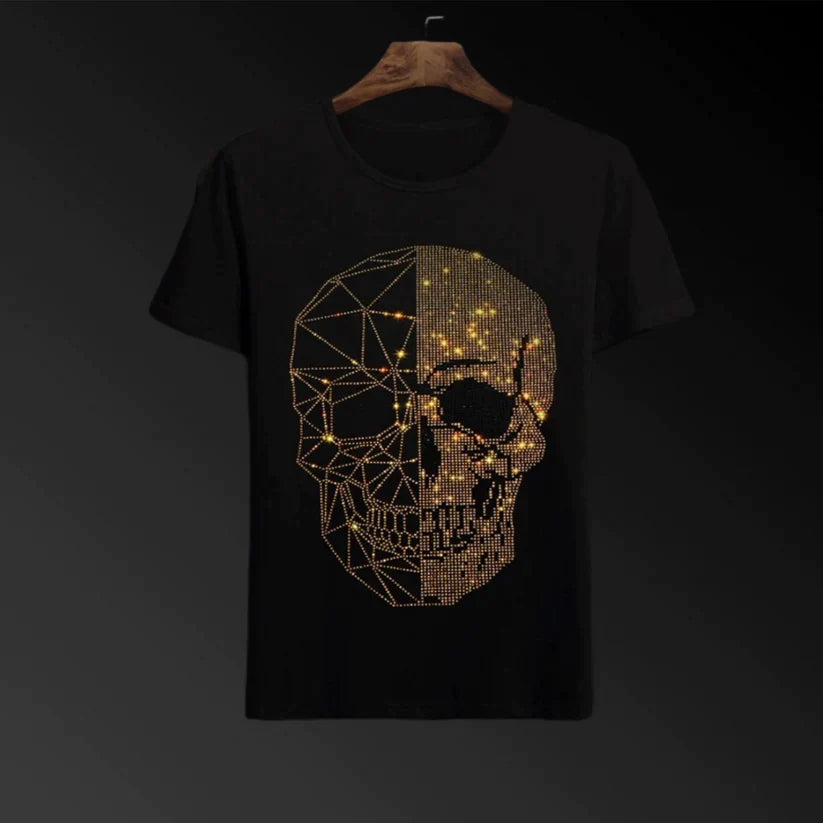 Pack Of 2 Luxury Cotton T-shirts(TIE+SKULL)