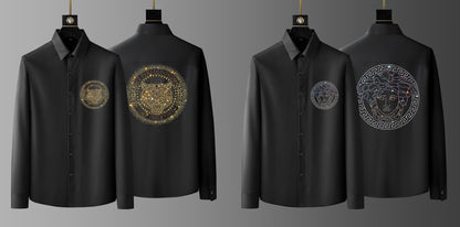 Pack Of 2 Black Luxury Cotton Shirts (TIGER 2 +EMPRESS)