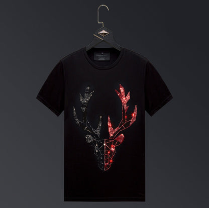 Pack Of 2 Luxury Cotton T-shirts (TIGER 3+DEER)