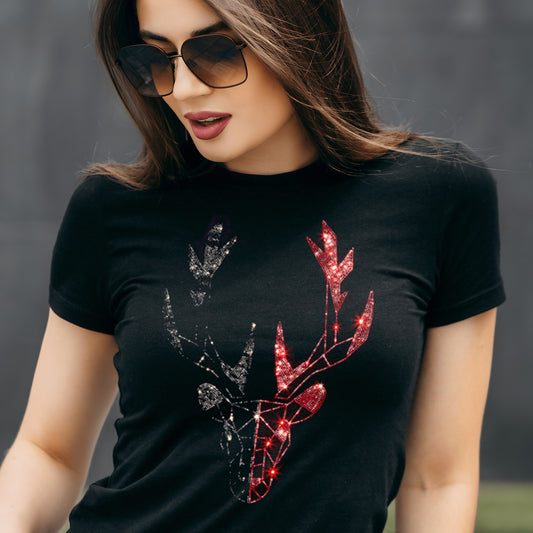 Women Luxury Cotton T-Shirts (DEER)