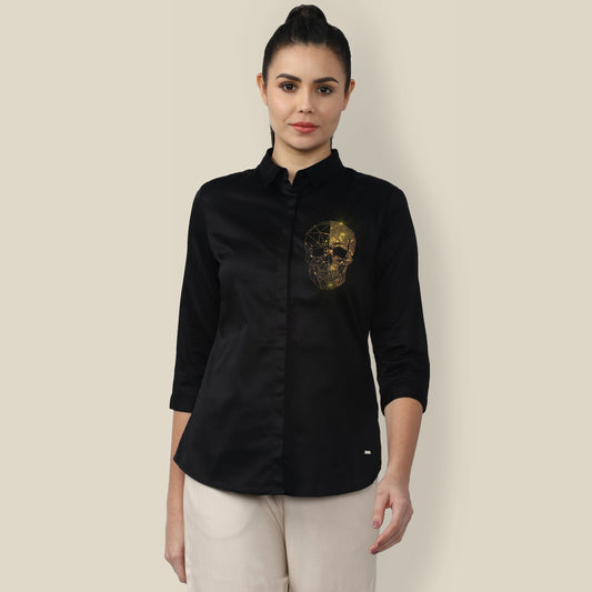 Women Luxury Rhinestone Shirt